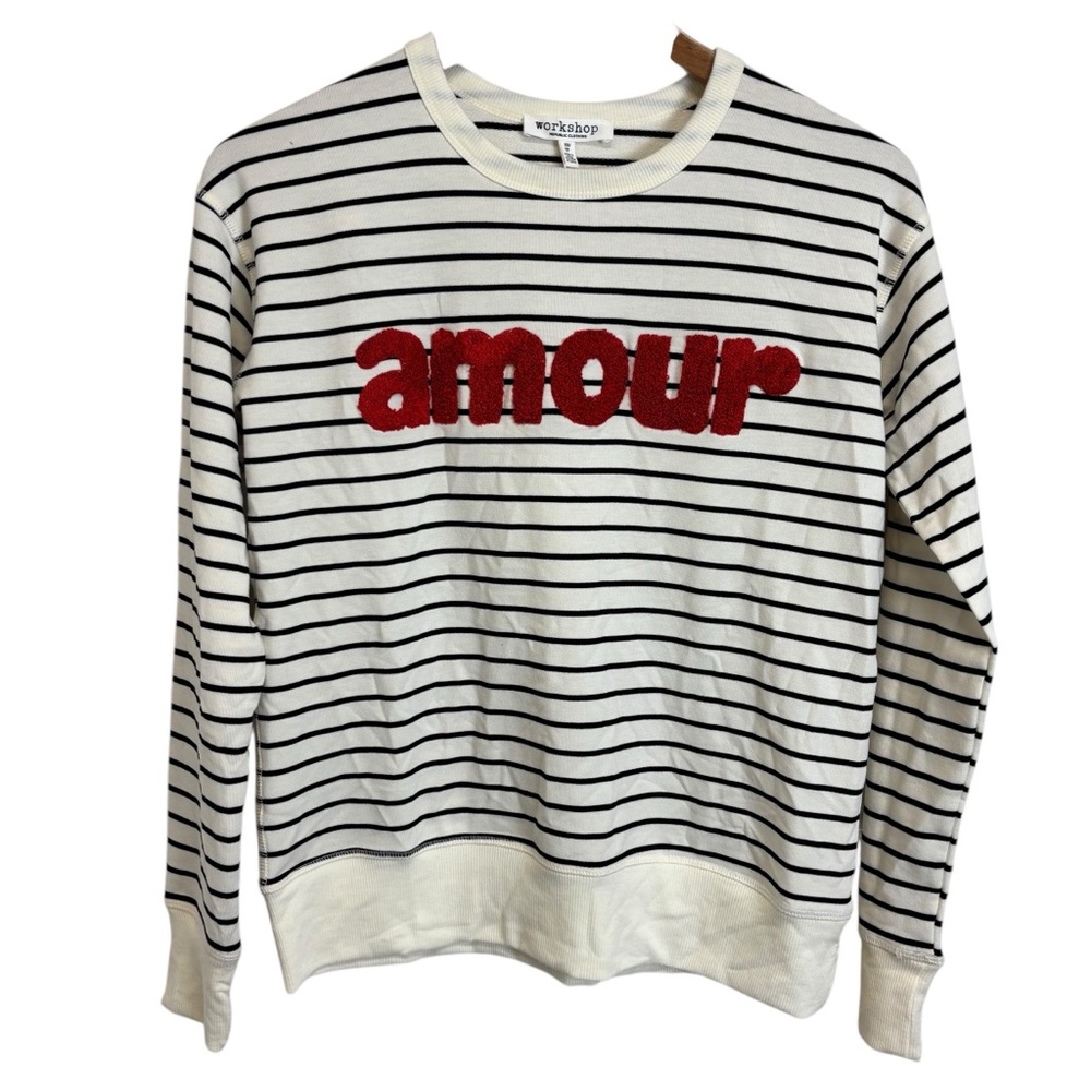 Women’s Workshop Stripe Textured Amour Lettered Top